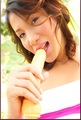 Hiroko rumi licking tip of dildo hands holding shaft