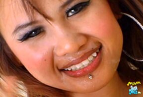 Beer strips on staircase sucks cock and gets fucked and cum in mouth